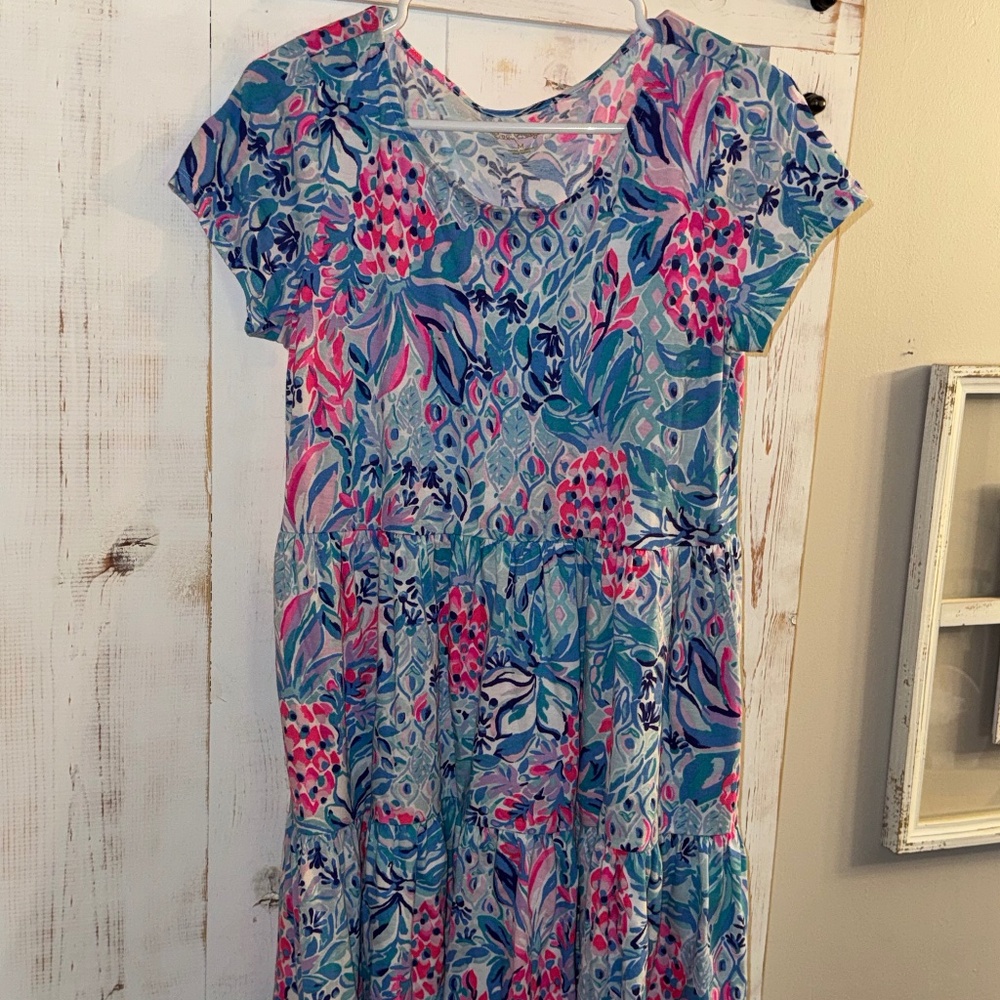 Lily Pulitzer Geanna Blue Party Princess swing dress M